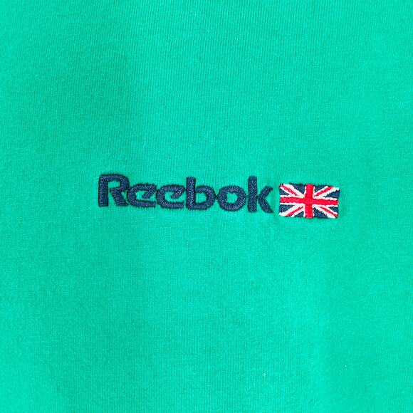 REEBOK Men's T-Shirt L Classic Short Sleeve Green Monogram Chest - Picture 2 of 10